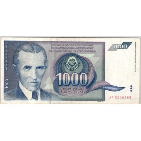 YUGOSLAVIA 1000 Dinara 1991