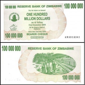 ZIMBABWE 100.000.000...