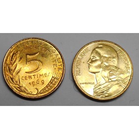 FRANCE 5 Centimes 1969