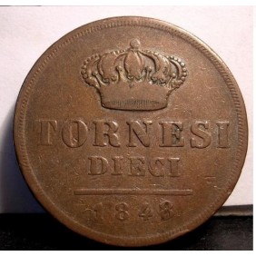 FERDINANDO II 10 TORNESI 1848