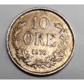 SWEDEN 10 Ore 1876 AG