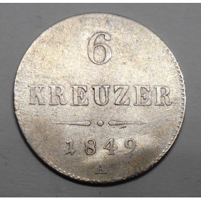 AUSTRIA 6 Kreuzer 1849A AG