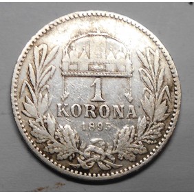 HUNGARY 1 Korona 1895 AG...