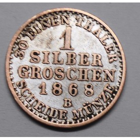 PRUSSIA 1 Groschen 1868B AG