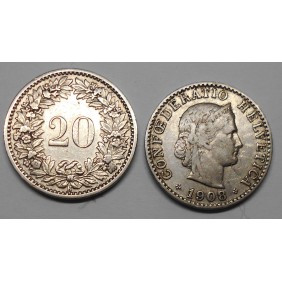 SWITZERLAND 20 Rappen 1908