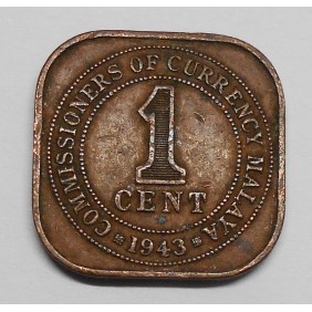 MALAYA 1 Cent 1943