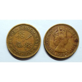 HONG KONG 10 Cents 1957 H
