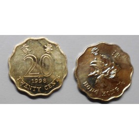 HONG KONG 20 Cents 1998