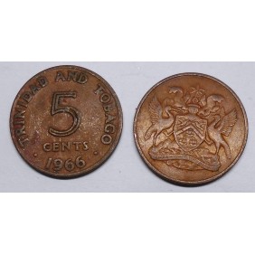 TRINIDAD & TOBAGO 5 Cents 1966