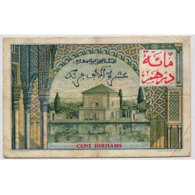 MOROCCO 100 Dirhams 1955