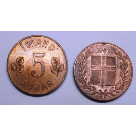 ICELAND 5 Aurar 1963