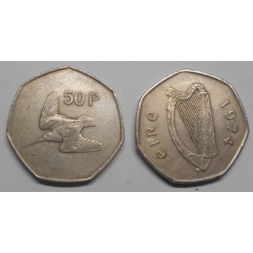 IRELAND 50 Pence 1974