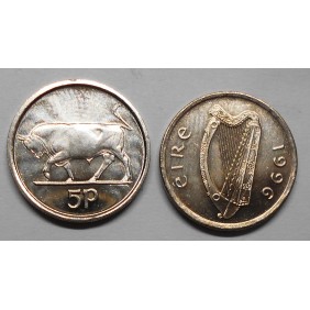 IRELAND 5 Pence 1996