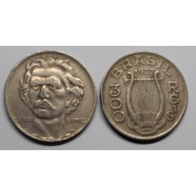 BRAZIL 300 Reis 1937 C. Gomes