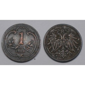 AUSTRIA 1 Heller 1900