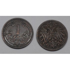 AUSTRIA 1 Heller 1909