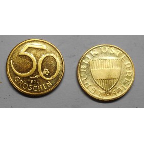 AUSTRIA 50 Groschen 1974 Proof