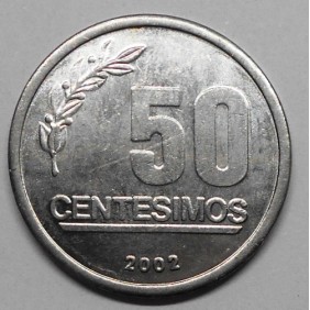 URUGUAY 50 Centesimos 2002
