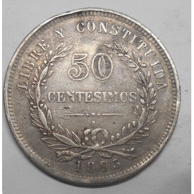 URUGUAY 50 Centesimos 1893 AG