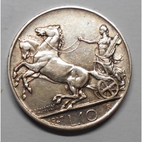 10 LIRE 1927 2 ROSETTE