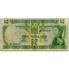 FIJI 2 Dollars 1974