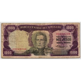 URUGUAY 1000 Pesos 1967