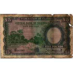 NIGERIA 5 Pounds 1958