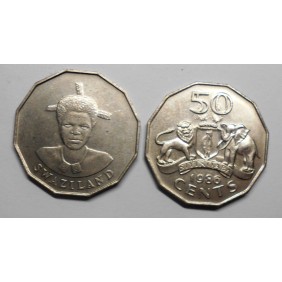 SWAZILAND 50 Cents 1986