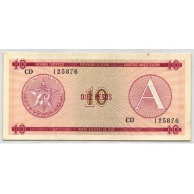 CUBA 10 Pesos 1985 Series A