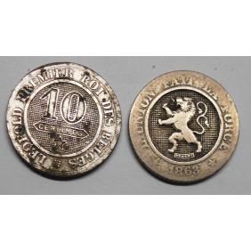 BELGIUM 10 Centimes 1863