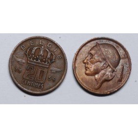 BELGIUM 20 Centimes 1954...