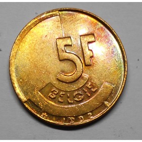 BELGIUM 5 Francs 1992 Belgie