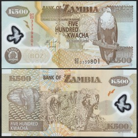 ZAMBIA 500 Kwacha 2011 Polymer