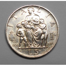 5 LIRE 1936 Fecondità AG