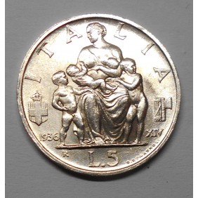 5 LIRE 1936 Fecondità AG