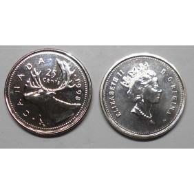 CANADA 25 Cents 1998