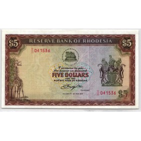 RHODESIA 5 Dollars 1979