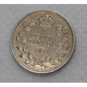 CANADA 5 Cents 1914 AG...
