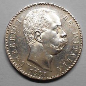 2 Lire 1887 AG q.FDC