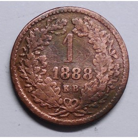 HUNGARY 1 Krajczar 1888