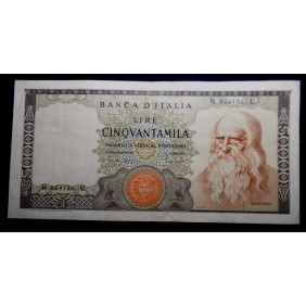 50.000 Lire LEONARDO 1970...
