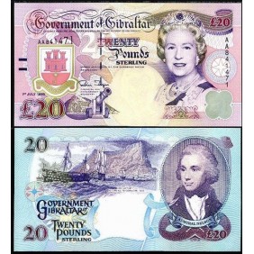 GIBRALTAR 20 Pounds 1995