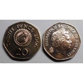 GUERNSEY 20 Pence 2006 rare