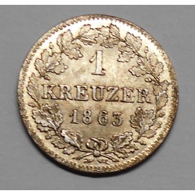 BAVARIA 1 Kreuzer 1863 AG
