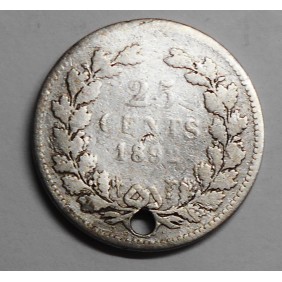 NETHERLANDS 25 Cents 1892 AG