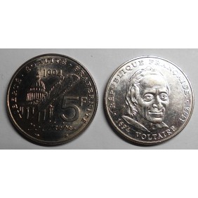 FRANCE 5 Francs 1994 Voltaire