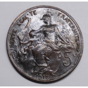 FRANCE 5 Centimes 1916 (s)...