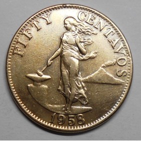 PHILIPPINES 50 Centavos 1958