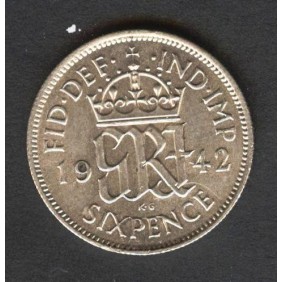 GREAT BRITAIN 6 Pence 1942...