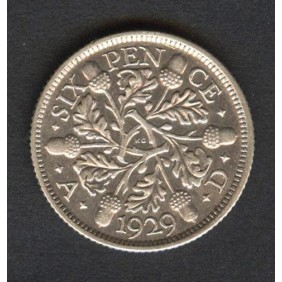 GREAT BRITAIN 6 Pence 1929...